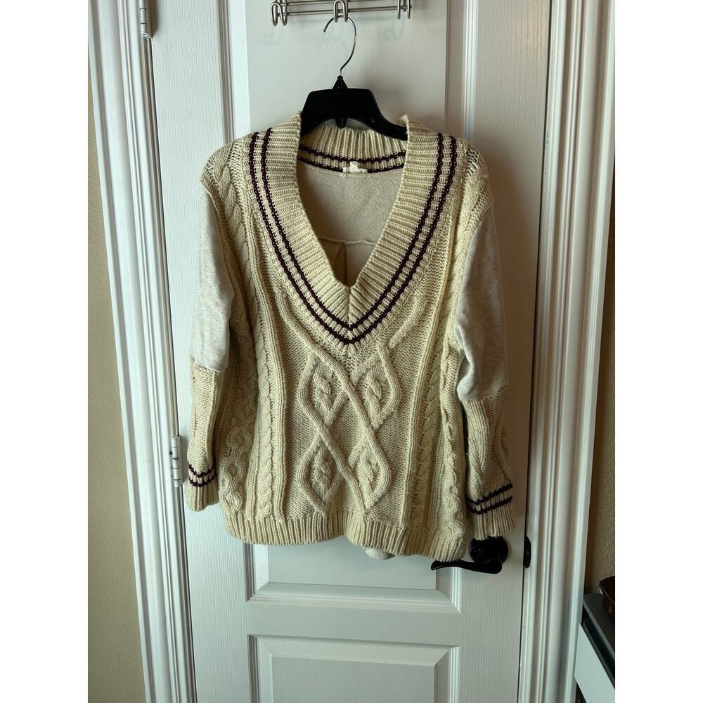 POL Sweater Small Varsity Mixed Material